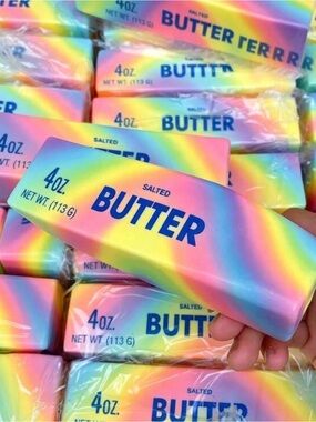 Salted Butter Rainbow Wrapped Stick - Colorful Packaging
